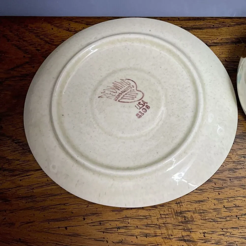 Vintage Red Wing‎ Saucer Plate Random Harvest Atomic MCM USA